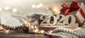 Background festive new year background with numbers 2020 Royalty Free Stock Photo