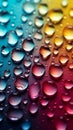 A background filled with small raindrops over a gradient of colors