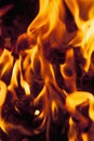 Background of fire as a symbol of hell and eternal torment Royalty Free Stock Photo