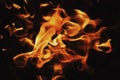 Background of fire as a symbol of hell and inferno Royalty Free Stock Photo