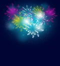 Background with firework illustraiton Royalty Free Stock Photo