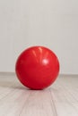 isolated red ball body lifestyle fitness background yoga gym healthy rubber leisure