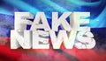 3D illustration of fake news concept with background flag of Lugansk People's Republic