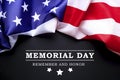 Background flag of the United States of America for national federal holidays celebration and mourning remembrance day. USA symbol Royalty Free Stock Photo