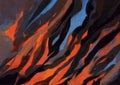 Background flame and fire explosion with abstract touch of color and effect. Fire illustration