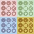 Background flat gears. Royalty Free Stock Photo