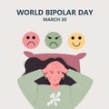Background in flat style World Bipolar Day