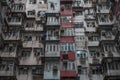 Background of flats` fronts at Montane Mansion, Hong Kong Royalty Free Stock Photo