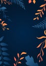 Background floral design with gradient. background with leaves