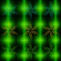 Background floral ethnic circles sun on green background, rich tribal ornament decorative pattern for decoration in Oriental style Royalty Free Stock Photo