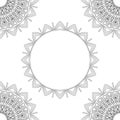 Background with floral mandalas, coloring book, vector illustration