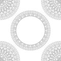 Background with floral mandalas, coloring book, vector illustration