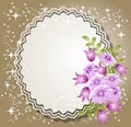 Background with flowers and napkin