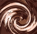 Background of flowing chocolate swirl, vector Royalty Free Stock Photo