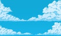 Background of fluffy cumulus clouds