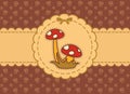 Background with fly-agaric