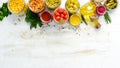 Background of food stocks in glass jars. Pickled vegetables and mushrooms.