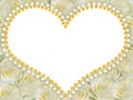 Frame of roses in the shape of a heart. File png. Royalty Free Stock Photo