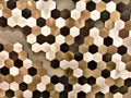 Background in the form of hexagonal metal tiles Royalty Free Stock Photo