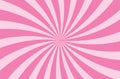 Background in the form of a pink spiral. Pink twirl sunburst pattern abstract background. Pink candy pattern. flat style