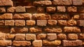 Background: fragment of a brick red wall of an old house. Royalty Free Stock Photo