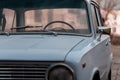 Background fragment old Soviet vintage retro car Lada Zhiguli Russian VAZ-2101 penny made in the USSR Royalty Free Stock Photo