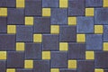 Background of a fragment of a square paving slab on the road