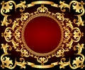 Background frame with gold with vintage ornament