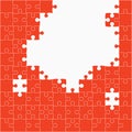 Vector background made pieces puzzle jigsaw, frame Royalty Free Stock Photo