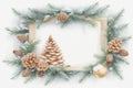 beautiful background with frame for test graphics for christmas