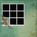 Background with frames and flowers