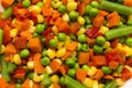 Background of fresh defrosted vegetables Royalty Free Stock Photo