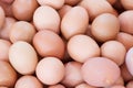 Background of fresh eggs for sale at a market. Royalty Free Stock Photo
