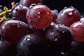Background of Fresh Grapes with droplets of water, AI Royalty Free Stock Photo