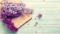 Background with fresh lilac flowers