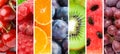 Background of fresh mixed fruits. Healthy food. Collection fruits texture Royalty Free Stock Photo