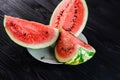 Background of fresh ripe watermelon slices Royalty Free Stock Photo