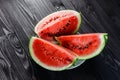 Background of fresh ripe watermelon slices Royalty Free Stock Photo