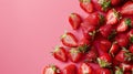 Background from fresh strawberries. Copyspace