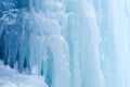 Background - frozen waterfall with icicles Royalty Free Stock Photo