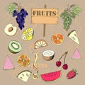 Background with fruit1-04 Royalty Free Stock Photo
