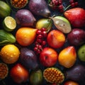 food green vitamin drop fruit market water background healthy strawberry fresh. Generative AI. Royalty Free Stock Photo