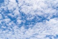 Background of Full clouds detail in blue sky