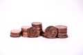 Background full of Euro cents, copper coin Royalty Free Stock Photo