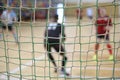 The background of futsal goalkeeper Royalty Free Stock Photo