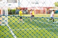 The background of futsal goalkeeper with front of gates net. Royalty Free Stock Photo