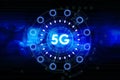 5G High speed internet network communication background