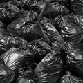 Waste background garbage bag black bin, Garbage dump, Bin,Trash, Garbage, Rubbish, Plastic Bags pile junk garbage Trash texture Royalty Free Stock Photo