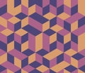 Background Geometric Pattern Cube Shape Purple Pink Yellow Royalty Free Stock Photo