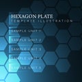 Background of geometric shapes of hexagons in a high-tech style. Modern geometric design template with text and paragraphs Royalty Free Stock Photo